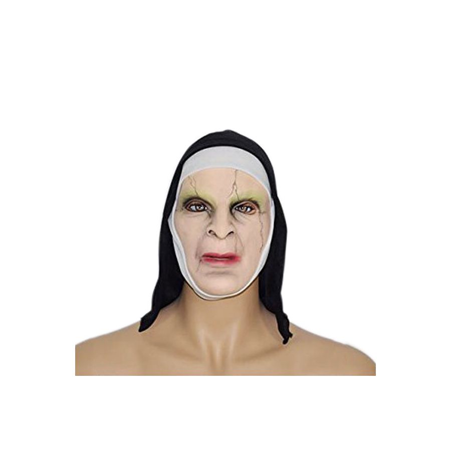 Maschera Suora Horror In Lattice Con Velo
