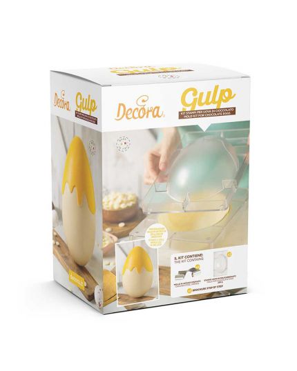 Kit Stampi per Uova di Cioccolato Gulp Decora
