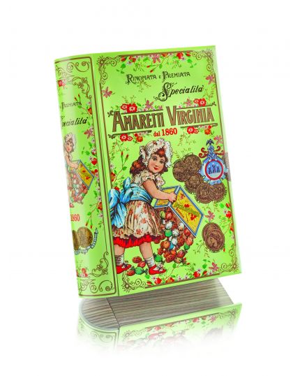Amaretti Virginia in Elegante Libro in Metallo 200gr