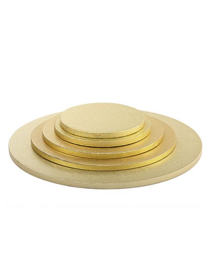 Sottotorta Rigidi Rotondi Oro Decora Dimensioni Assortite 