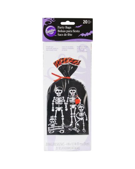 Kit Sacchetti Porta Dolcetti con Scheletri Halloween 