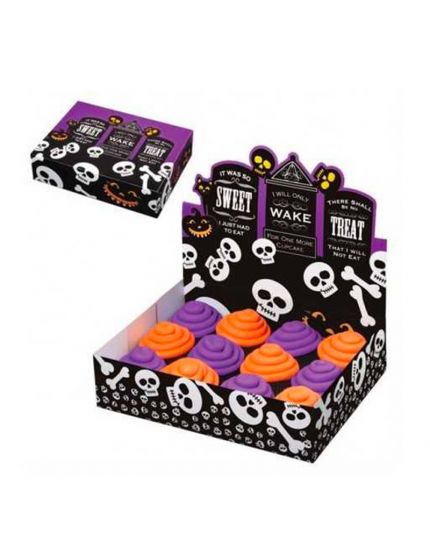 Scatola Porta Dolci Cupcake con 12 Cavità Soggetti di Halloween