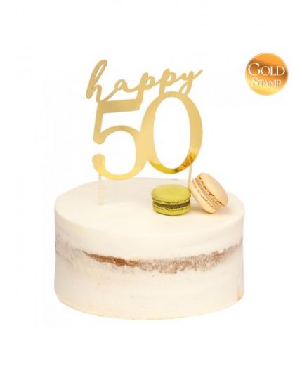 Sopratorta Cake Topper Oro Happy Numeri Assortiti 