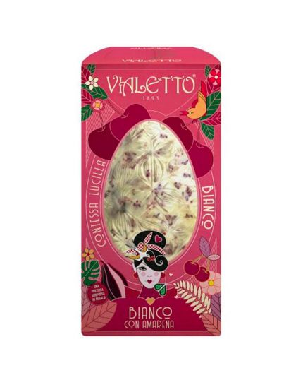 Uovo Pasqua Bianco con Amarena Vialetto 300gr