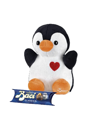 Peluche Pinguino con Tubo Baci Perugina 37,5gr