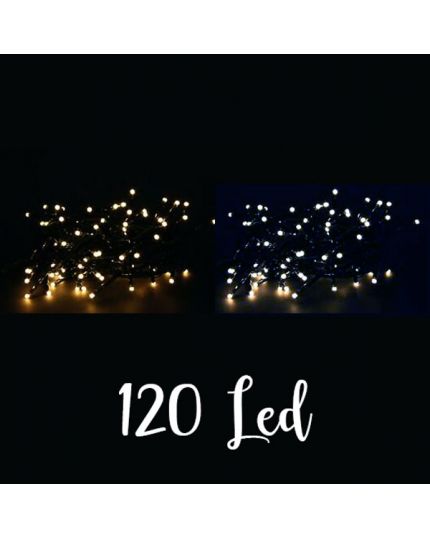 Filo Verde Scuro 120 Luci LED Colorate 6 Metri