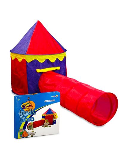 Tenda Circo Con Tunnel Per Bambini 260x105x125 Cm