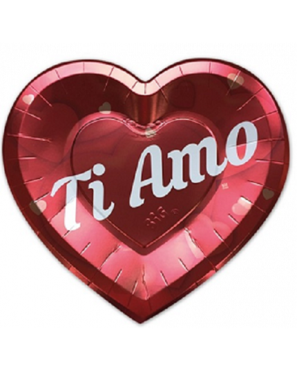 Piatti Carta Sagomati Metal Amore 