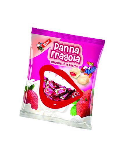 Busta Caramelle Panna Fragola 125gr 