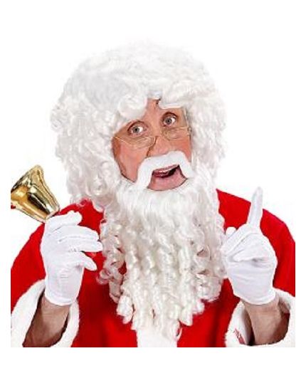 Kit Parrucca Babbo Natale con barba, baffi e sopracciglia
