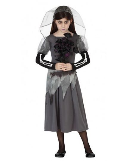 Costume Sposa Cadavere Bambina Tg. 10-12 anni