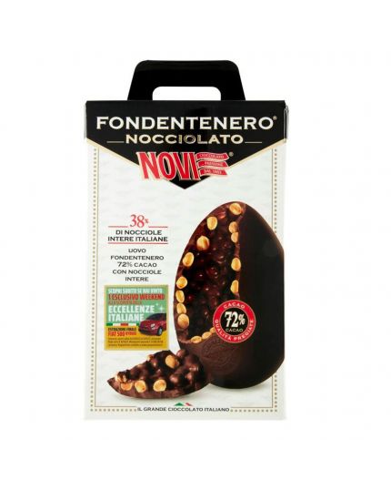 Uovo Pasqua Nocciolato Fondente Nero Novi 370Gr