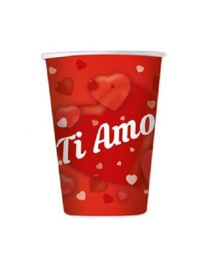 Bicchieri Carta Scritta Ti Amo