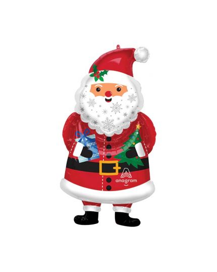 Maxi Palloncino Mylar Sagomato Natalizio Santa Claus 86 cm