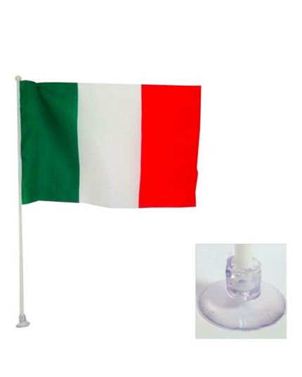 Bandierina Tricolore Italia con Ventosa