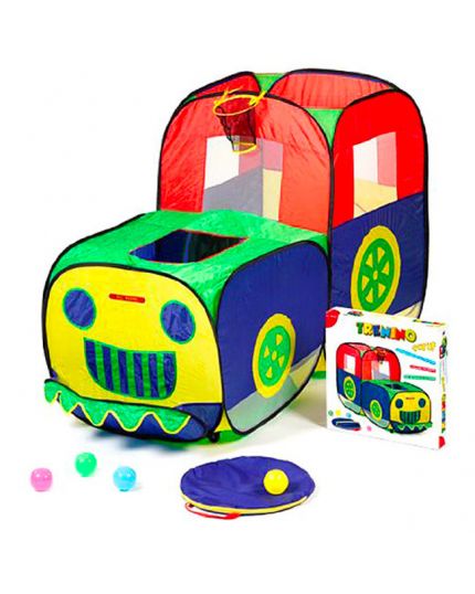 Tenda Trenino Pop Up Per Bambini 170x76x103 Cm