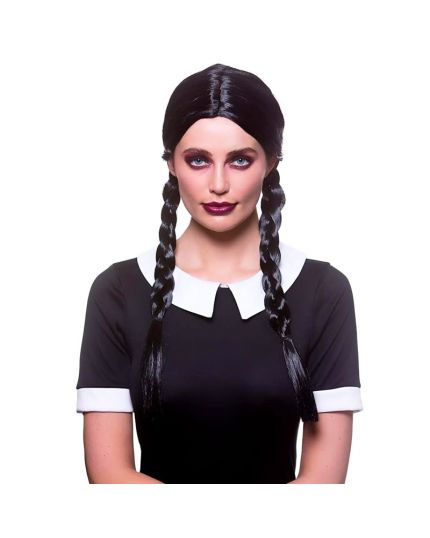 Parrucca Mercoledì Addams 