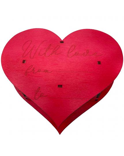 Scatola Cuore San Valentino Personalizzata con Baci Perugina Assortiti 350 Gr