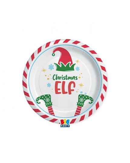 Piattini Dessert Carta Christmas Elf