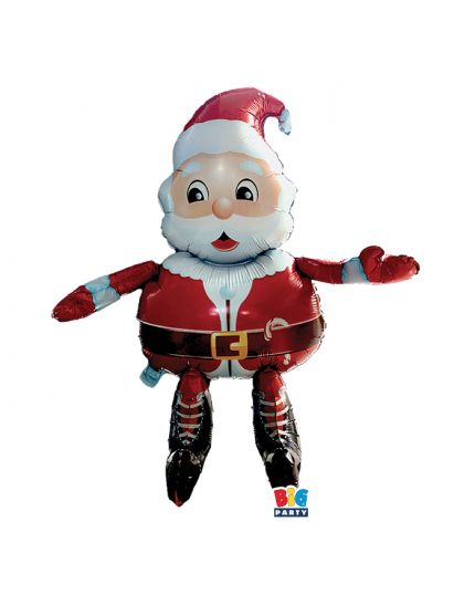 Maxi Palloncino Mylar 3D  Natalizio Santa Claus 60x80 cm