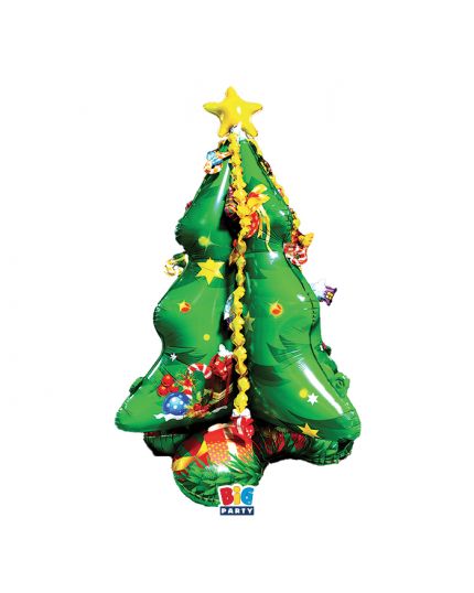 Maxi Palloncino Mylar 3D  Natalizio Christmas Tree 105x145x105 cm