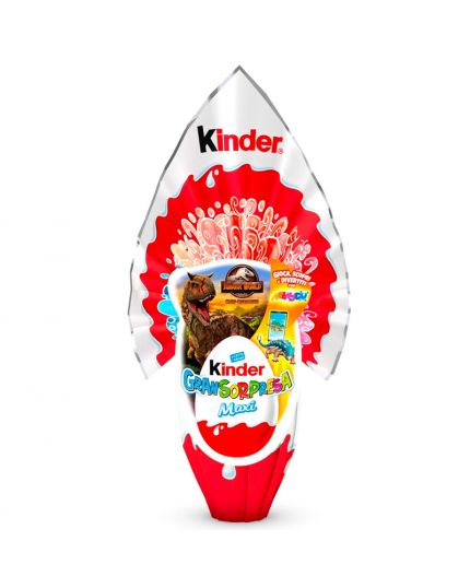 Uovo Pasqua Maxi Kinder Gransorpresa Jurassic World 220gr