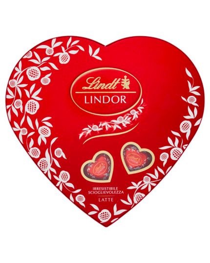 Scatola Praline Cuori Lindor Lindt Cioccolato al Latte o Extra Fondente 178gr