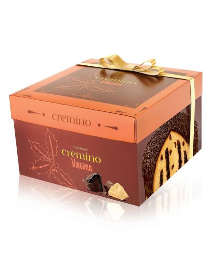 Panettone Cremino con Gocce di Cioccolato e Crema Gianduia Virginia 750g