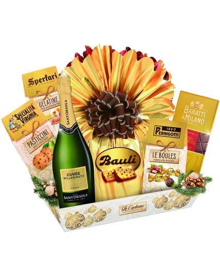 Cesto Natalizio Merry Christmas Le Cadeau 7 Pezzi