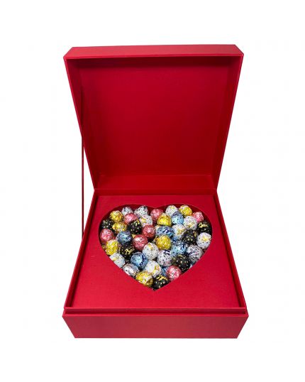 Scatola San Valentino in Raso Rossa Con Baci Perugina 