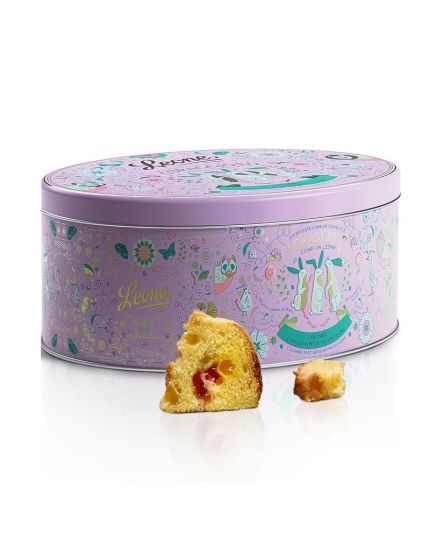 Colomba di Pasqua Artigianale con Gelatine di Frutta e Senza Canditi Leone in Elegante Latta Regalo 750gr