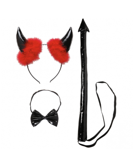 Set Diavolo Nero da Donna in Vinile