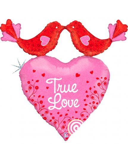 Palloncino Mylar Cuore Con Scritta True Love
