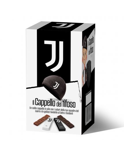 Il Cappello del Tifoso + Tavolette di Cioccolato 80gr Juventus 