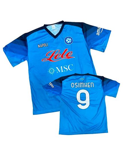 Maglietta Ufficiale Osimhen N°9 Squadra SSC Napoli Uomo e Bambino