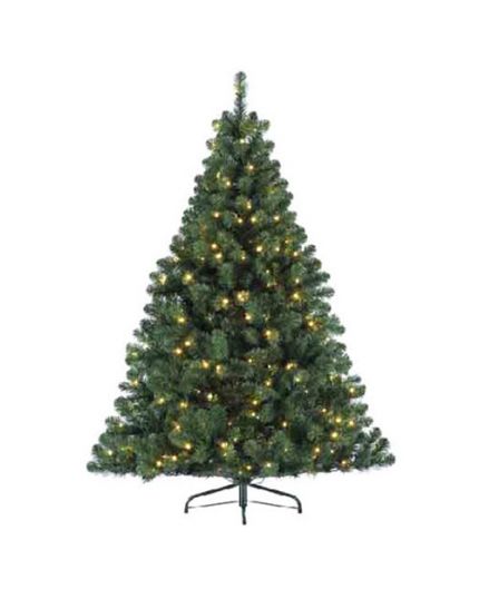 Albero Natale Pino Imperiale Verde con Luci Bianco Caldo Varie Dimensioni