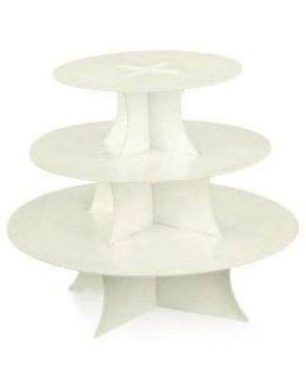 Alzata per Torta in Cartone Bianco 2 Piani