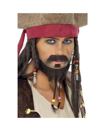 Barba Intrecciata Baffi e Pizzetto - Jack Sparrow