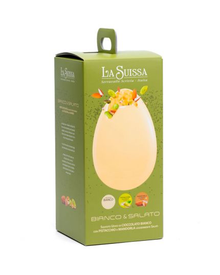 Uovo Pasqua Cioccolato Bianco e Salato La Suissa 450gr