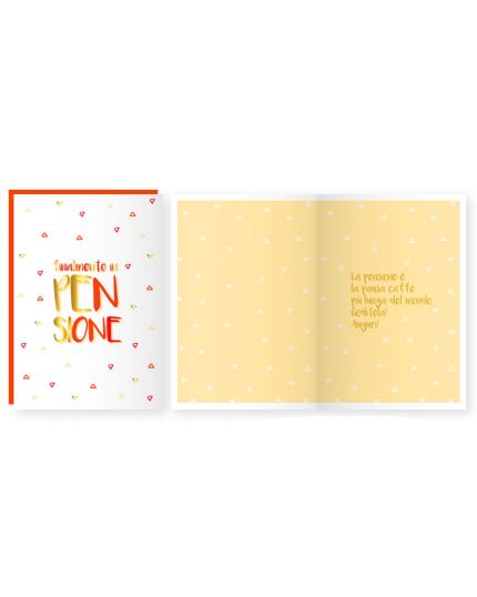 Biglietto Finalmente in Pensione Shiny 16,5x11,5cm
