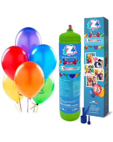 Bombola Elio per 35 Palloncini con 35 Palloncini Omaggio