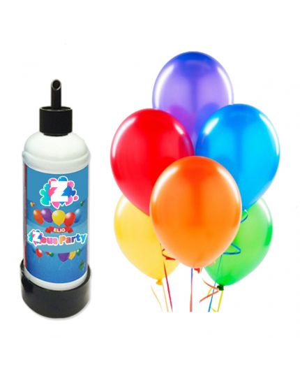 Bombola Elio per 6 Palloncini con 6 Palloncini Omaggio