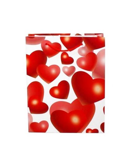 Shopper Carta San Valentino con Cuori 42x33x10cm