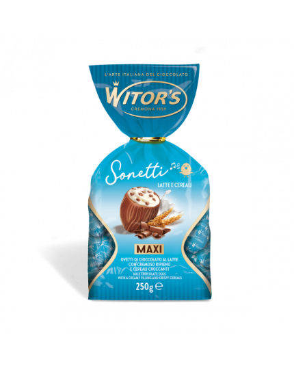 Sonetti Maxi Ovetti Latte Ripieni al Latte e Cereali Witor's 250gr