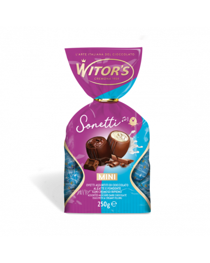 Sonetti Mini Ovetti assortiti Latte e Fondente con cremoso ripieno Witor's 250gr