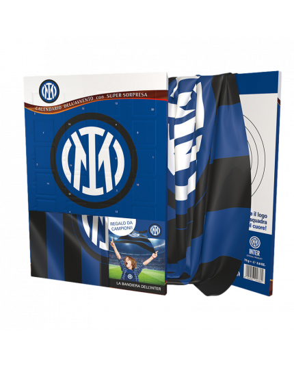 Calendario dell'Avvento INTER 24 con Cioccolatini Latte + Bandiera