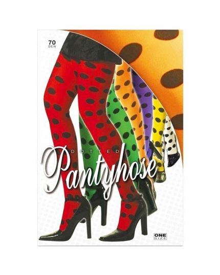 Calze Collant Colorate Fluo con Pois Donna