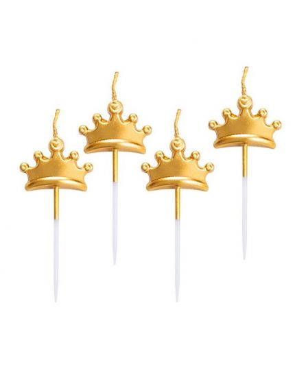 Candeline Pick Coroncine Oro 