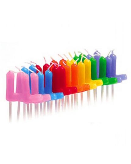 Candelina Pick Lettera L Vari Colori 7cm