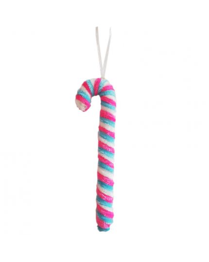 Decorazione Candy Cane Velluto 17cm
